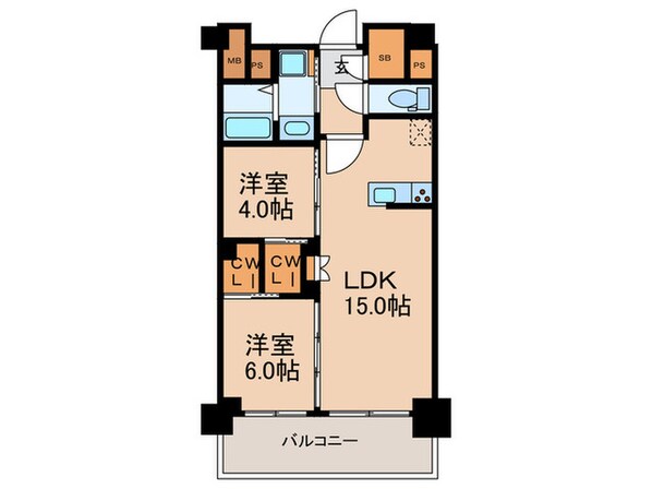 バウスステージ大濠の物件間取画像